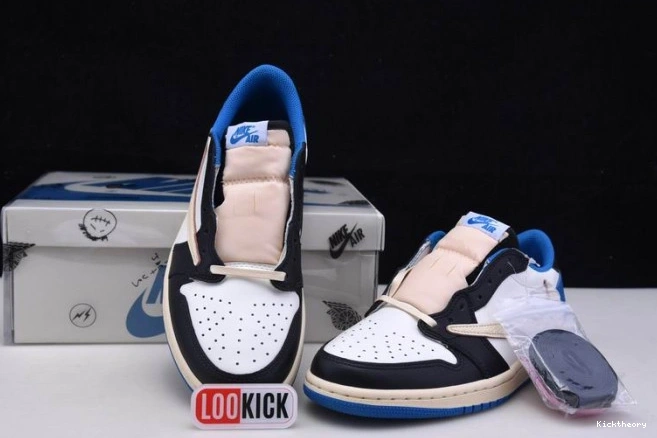 Kicktheory x DM7866-140 Fragment Low Design Jordan Scott 1 Retro x Travis Air 0816